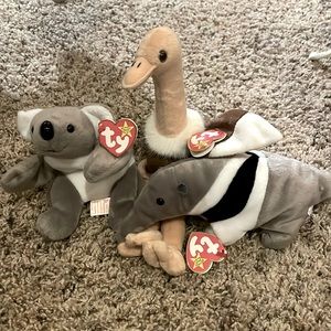 Ty Beanie Babies Stretch, Mel and Ants
